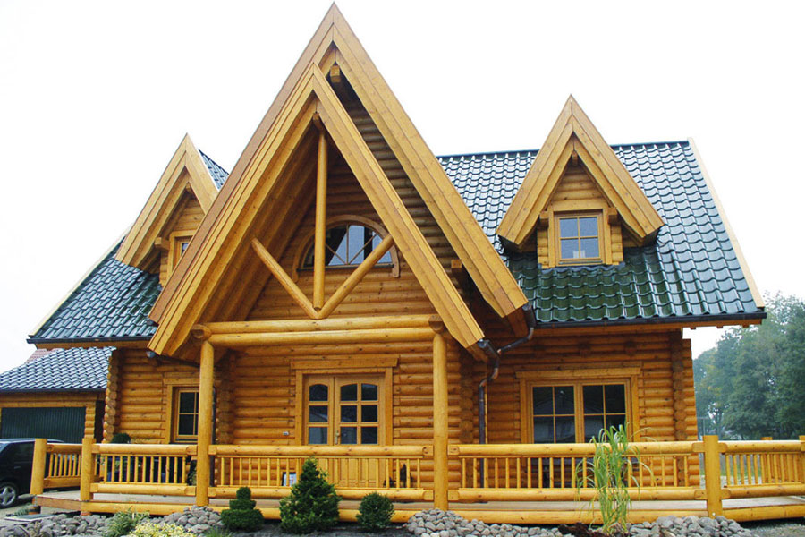 Holzhaus aus massiven Rundbalken „Sobkowiak“